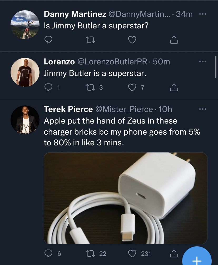 I’d like to thank Twitter for this beautiful moment because I’ve been asking myself the same question and my iPhone can’t hold a charge. 

Thanks boys

<a href="/DannyMartinez4/">Danny Martinez</a> <a href="/LorenzoButlerPR/">Lorenzo</a> <a href="/Mister_Pierce/">Terek Pierce</a>
