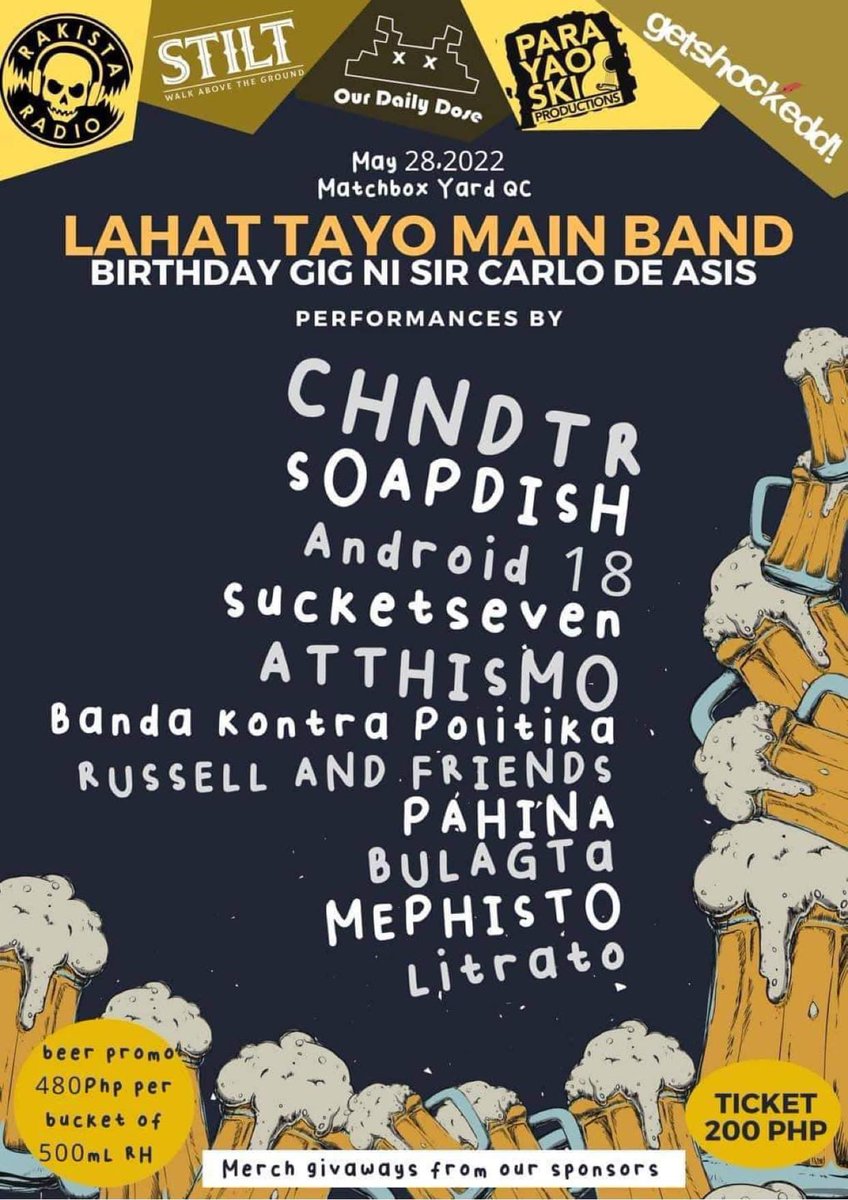 Baka wala pa kayong matambayan this Saturday night, pwedeng pwede kayong pumunta sa Matchbox Yarc QC para sa birthday gig ni Sir Carlo ☺️

See youuuu!!!