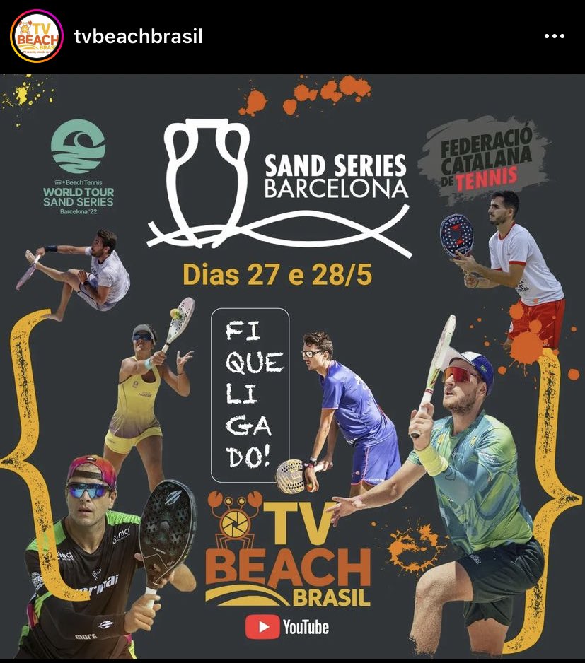 profhenriquebt's tweet photo. SAND SERIES BARCELONA 2022

Transmissão via YouTube @tvbeachbrasil 

#beachtennis #sandseries #barcelona #beachbrasil #tennis #beach https://t.co/2FCxfQa4II