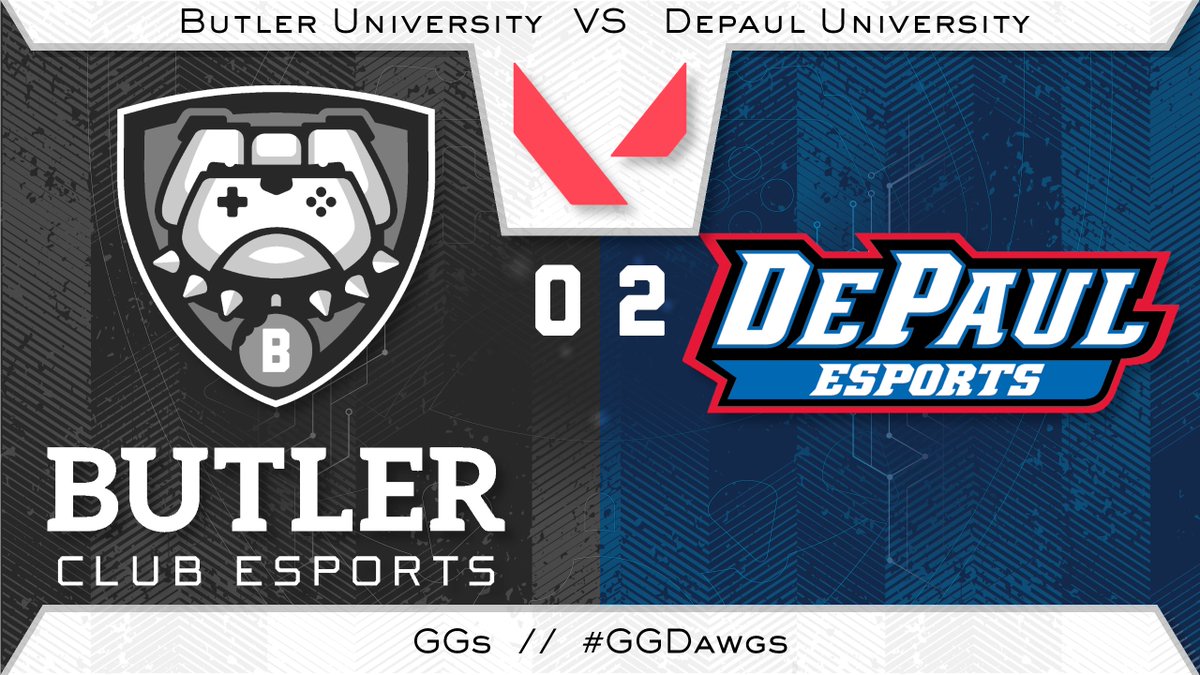 BUClubEsports's tweet photo. GGs to @DePaulEsports - #ButlerValorant suffered a tough loss and went 0-2 in the @officialEGF VALORANT Championship.
With this loss, #ButlerValorant ends the tournament at 2nd place. GGs to all! https://t.co/YUgk2lItJO