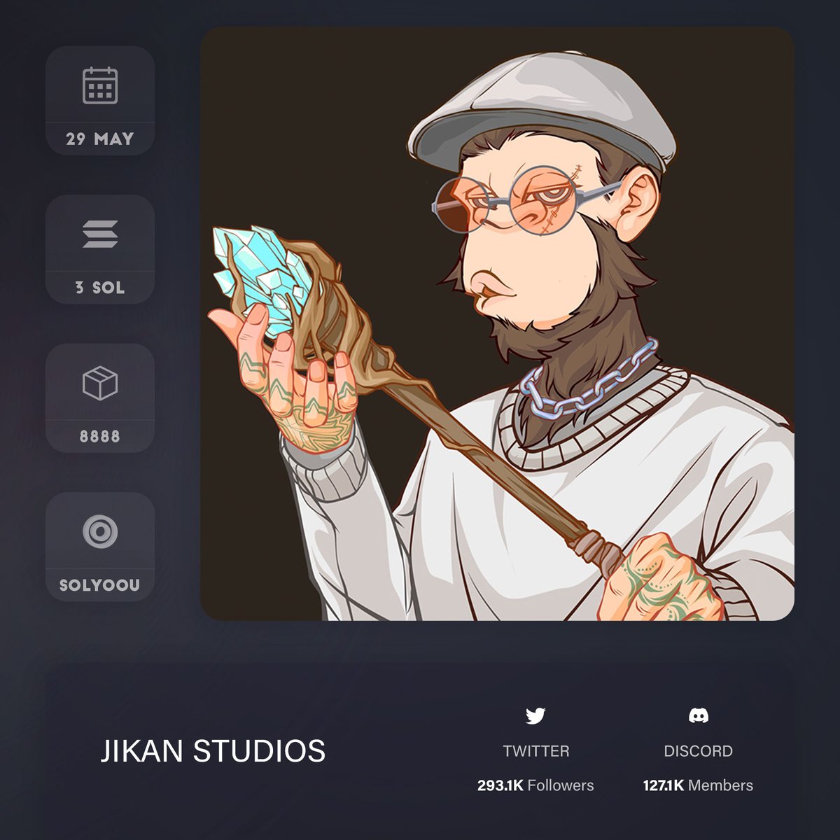SOLYOOU's tweet photo. #SOLYOU REMINDER ⏰
Mint 29 MAY 🗓️
Powered by $TROOP 🙊
@JIKANSTUDIOS
-----------------------------
#solananft #SolanaNFT #NFT #NFTCommunity #nftart #NFTdrop #SOL #Solana #nftcollectors #NFTProject https://t.co/gE3c8oaQwj