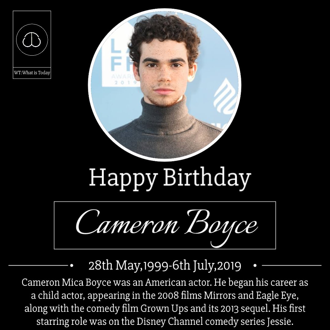 Rest in Peace Cameron Boyce.Happy Heavenly Birthday to you.  