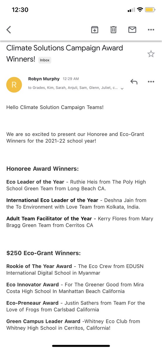 environment2606's tweet photo. Grades of Green is an organisation based out of California that educates, empowers, and inspires students to take action and achieve long lasting environmental impact in their schools and communities today, while developing the skills to lead future environmental change. https://t.co/Za8OFxBF55