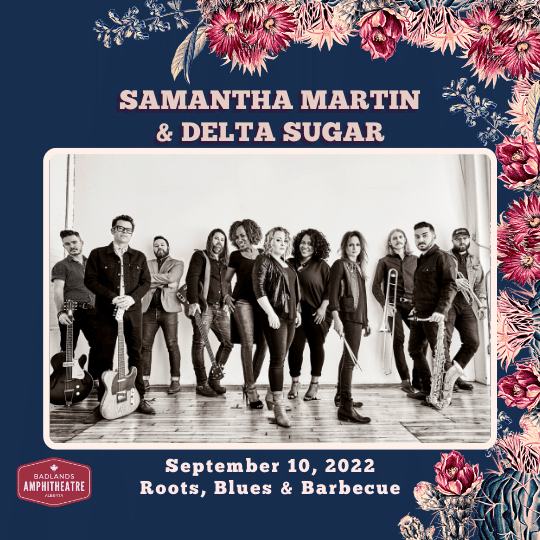 BadlandsAmp's tweet photo. The 5th Roots, Blues &amp; Barbecue takes place September 10 with hours of music and food. This year's lineup - Samantha Martin &amp; Delta Sugar, Shakura S'Aida, Angelique Francis, Celeigh Cardinal and your musical host Spencer McKenzie https://t.co/TGL433n1Ws https://t.co/pKWaw3jl13