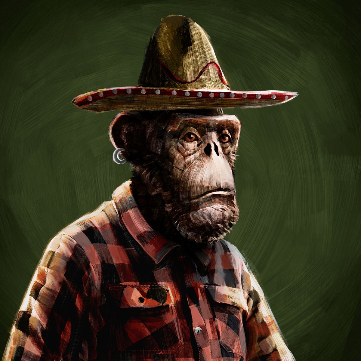 toggen10's tweet photo. Blade Wilson is my newest Ape. Blade is a rug maker. Blade has heard they are in great demand and hopes that business will boom!

#stakeandmake #theapesociety #nft @the_ape_society https://t.co/5Y67rvUOoH