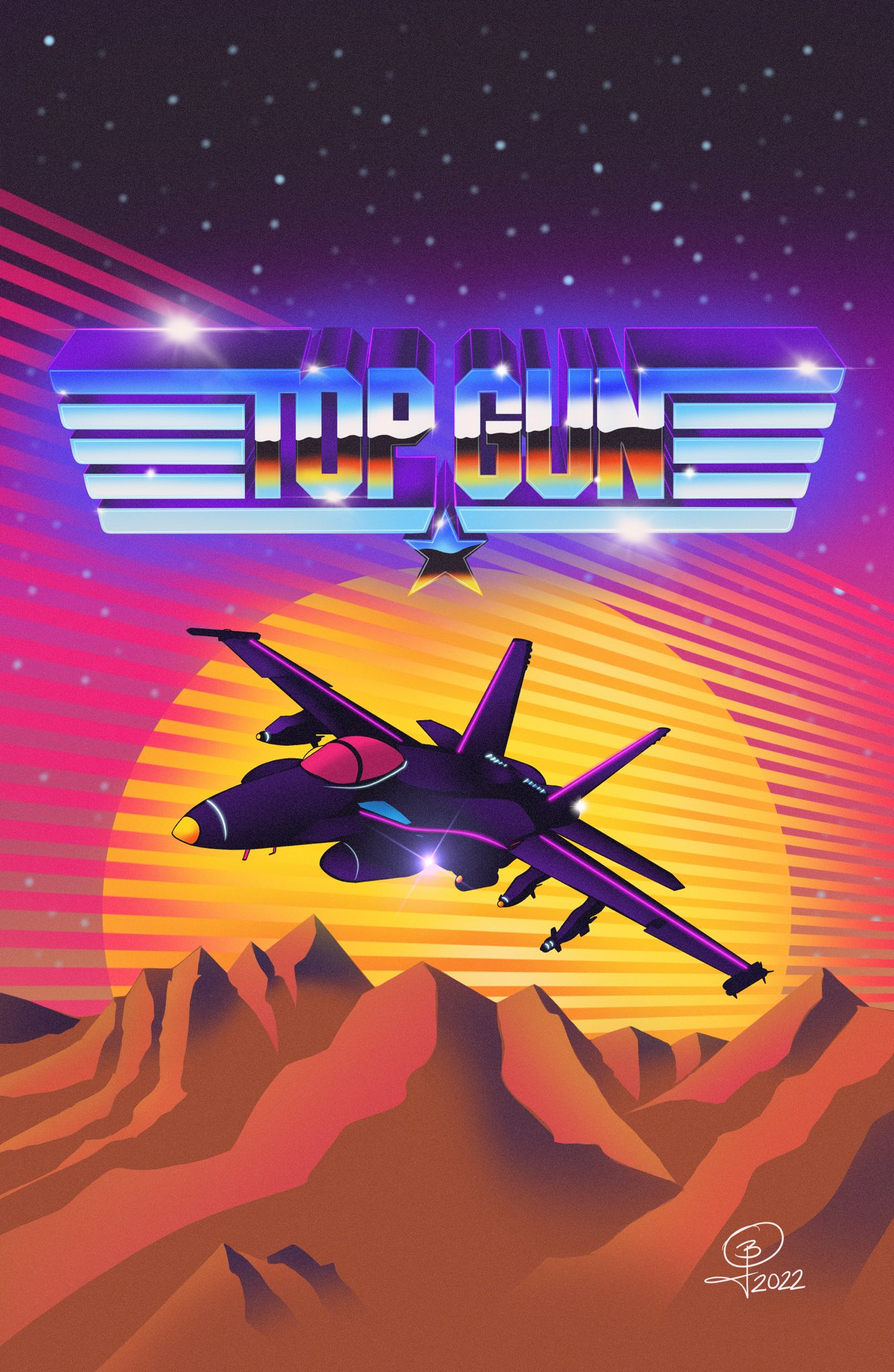 Joseph Burke on Twitter: "Just in time for Memorial Day Weekend and the  brand new movie “Top Gun Maverick,” here's my tribute piece. Drawn entirely  from scratch on my Twitch stream in