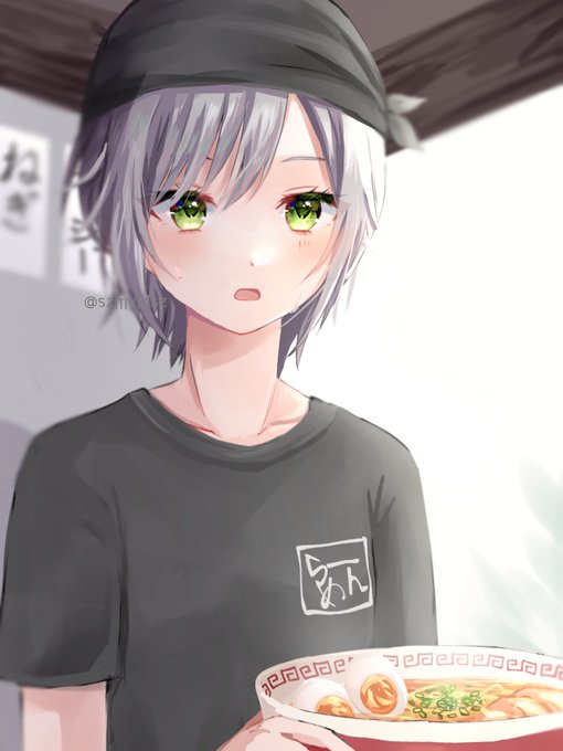 「grey hair ramen」 illustration images(Latest)｜3pages