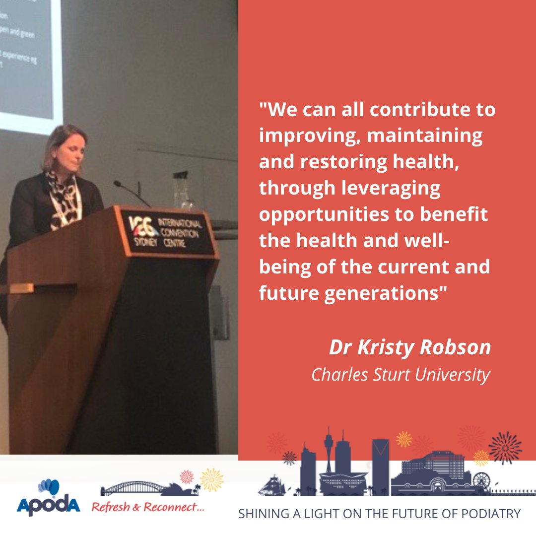 APodA_National's tweet photo. Presented by Dr Kristy Robson - Environmental and social sustainability in healthcare; how can podiatrists contribute to the ripple effect.
​
​​​#podiatry #podiatryau #podiatrycpd #foothealthau #foothealth #apoda https://t.co/lC1CxxuDMx