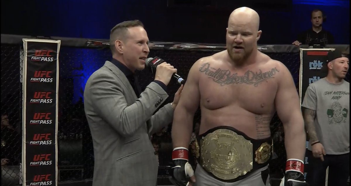 JHagholm1's tweet photo. And Still @unifiedmma Heavyweight Champion Christian Larsen
#Unified45 https://t.co/AP3yjUXdin