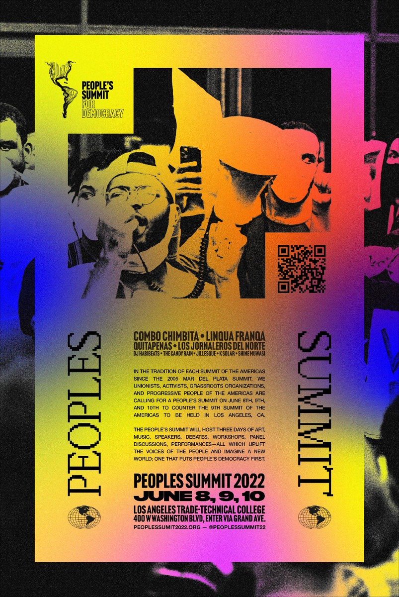 My print will be exhibited at the Peoples' Summit 2022 from June 8-10th in Los Angeles!

It will be 3 days of art, speakers, and mobilization to uplift the voices of working people, and counter the anti-worker international summit for heads of state/CEOs. You should go! 