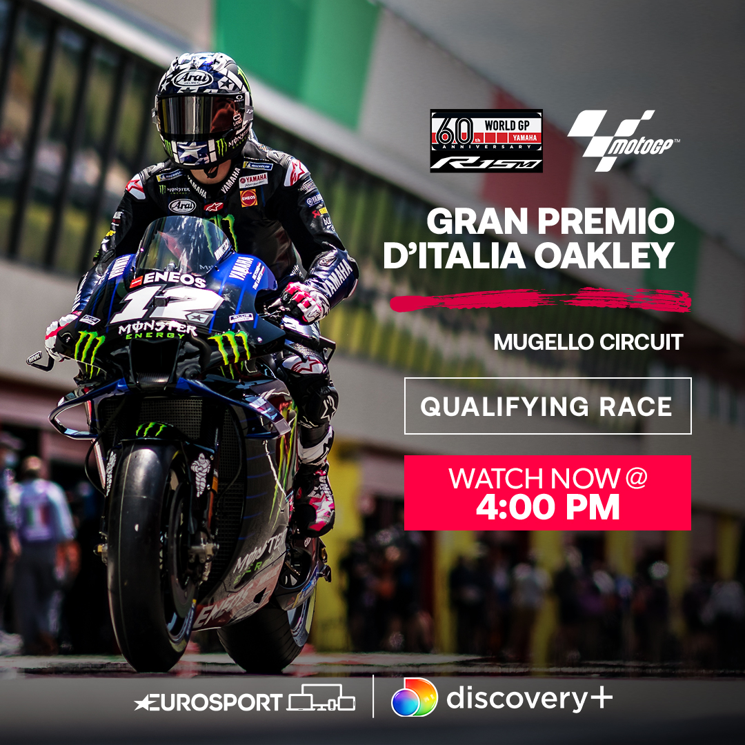 discoveryplusIN's tweet photo. Gear up because the qualifiers are here! Watch the Italian GP qualifying race, LIVE on the discovery+ app.
#discoveryplus #MotoGP #ItalianGP #QualifyingRace https://t.co/OWutE6T0Z7
