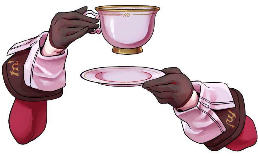 cup gloves teacup holding white background saucer simple background  illustration images
