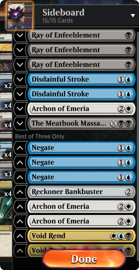 suki_vt's tweet photo. I somehow got mythic rank playing Standard Bo3 in MTGA!! This was my first time.. really ever playing Bo3 in MTG at all so I'm extra happy I could get there.

Mostly climbed with Esper midrange. The list isn't anything original but I'll post it below anyway

🦉🍁 https://t.co/XO7nMhEDlJ