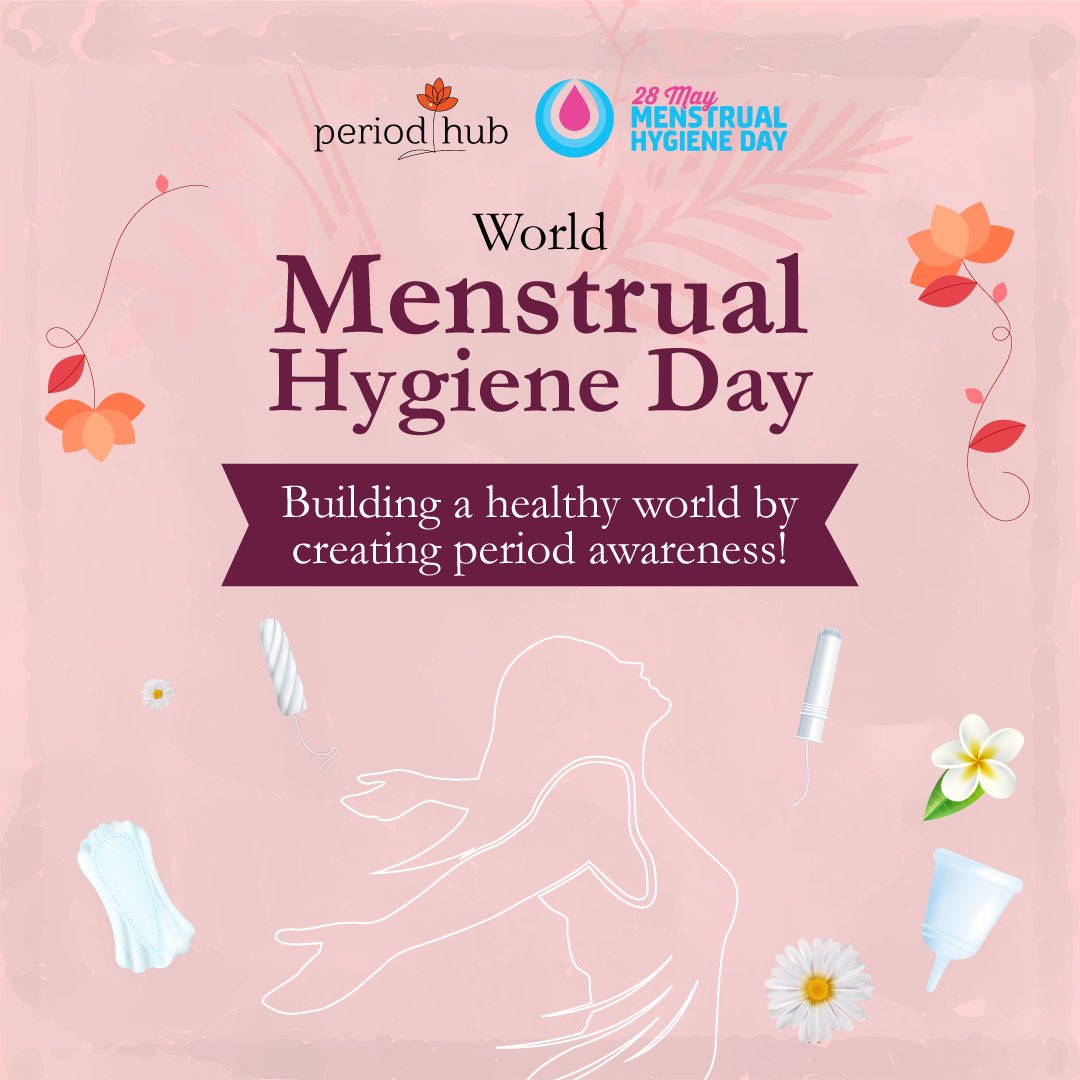ThePeriodHub's tweet photo. Period Hub wishes everyone a Happy Menstrual Hygiene Day. We are striving to create a world with no period stigma and a world fully aware of Menstrual hygiene. Join us in this mission
#togetherwecanchange 
#PeriodEducationForAll 
#MenstrualHygieneDay2022 #EndPeriodStigma https://t.co/QAvQfXldvu