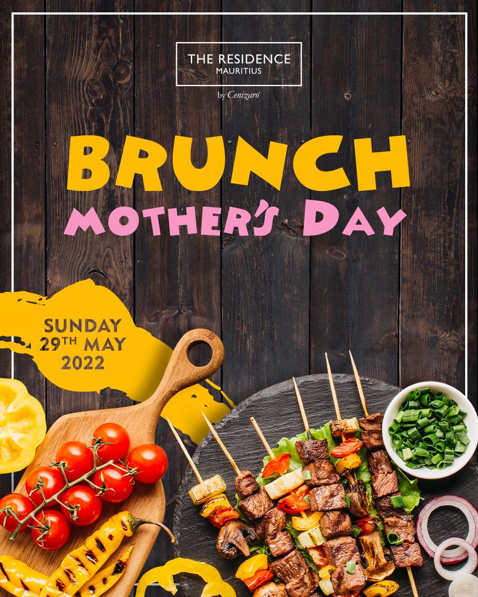 Mother’s Day Special Brunch at #TheResidenceMauritius.
Live entertainment as from 11h30.
Should you need more information, please do contact the reservation team via email / phone call
reservation-mauritius@theresidence.com / +230 401-8888
#mothersday #happymothersday