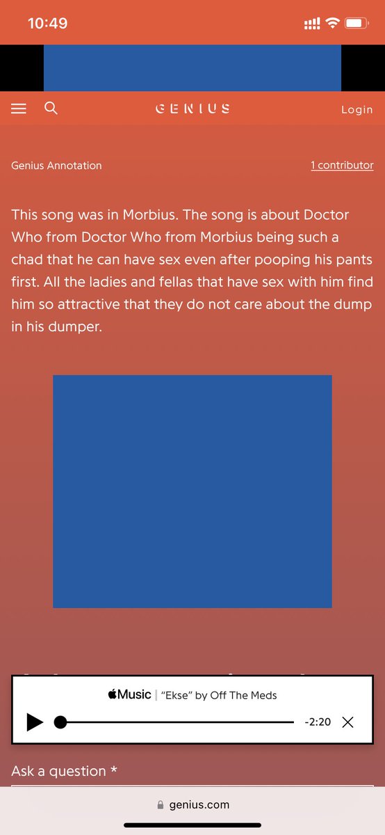 _rajput_777's tweet photo. @RawbertBeef The author is definitely a morbhead like us
#MORBIUSARMY #MakeMorbius2 https://t.co/oGisnkaN2v