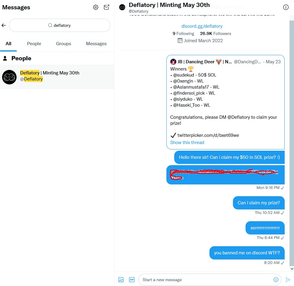 Scam Giveaways tweet media