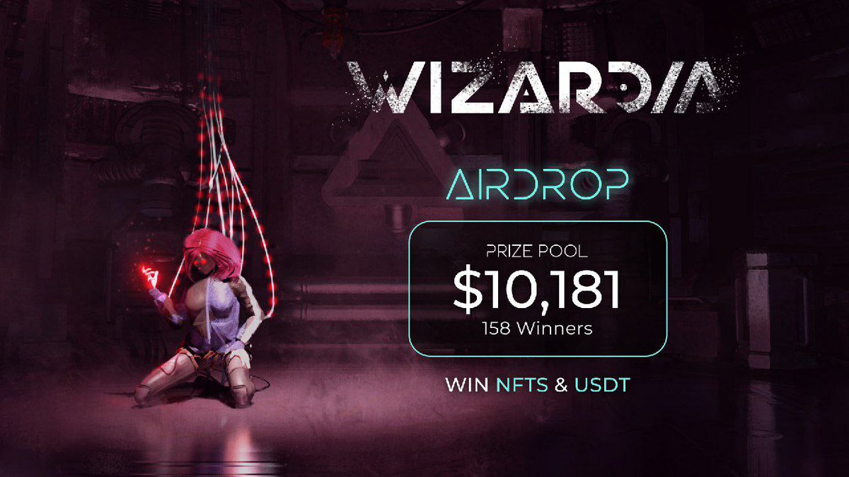 🚨 Airdrop: Wizardia 
🔥 Total Reward: 10,181 $USDT
📊  Market: Gate.io  
🛃 Website: wizardia.co
🚧 Rating: ⭐️⭐️⭐️⭐️⭐️ 
📛 Winners : 158 Lucky Winners
🤖 Airdrop Link : wizardia.co/nice-wiz-airdr…