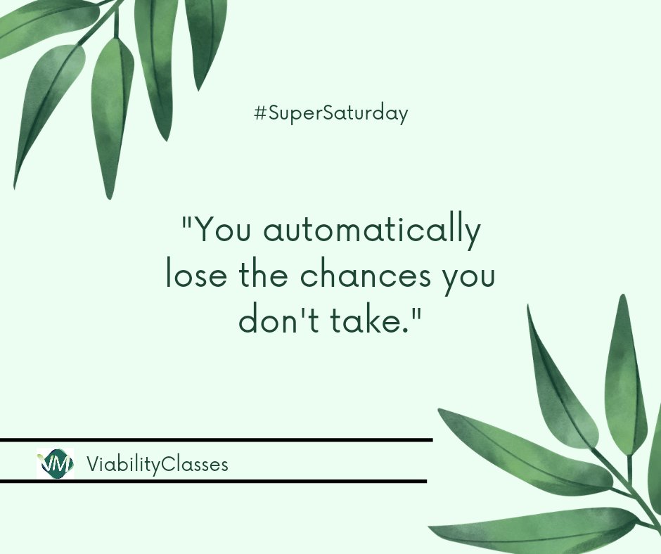ViabilityC's tweet image. #supersaturday
#Viabilityclasses 
#saturdaymotivation