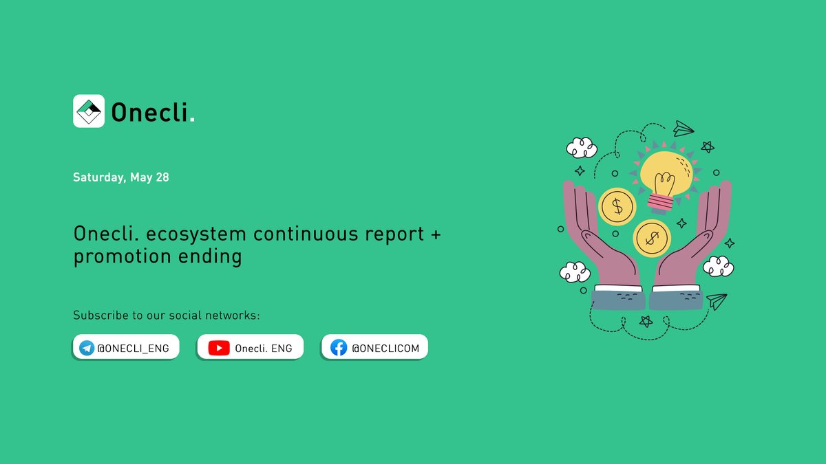 oneclicom's tweet photo. ◈ Onecli. ecosystem continuous report + promotion ending 🧠🎨

Before the upcoming weekend, we would like to philosophize a little and draw a line about the work of the Onecli ecosystem. With the setup and launch of advertising, we began...

Read more: https://t.co/AkW9hsXTLK https://t.co/MIrHbBtDk0