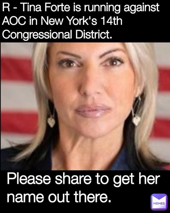 Kylebra78's tweet photo. Please repost and help this amazing woman win. @AOC has to go now. https://t.co/Py42JFCZ3G