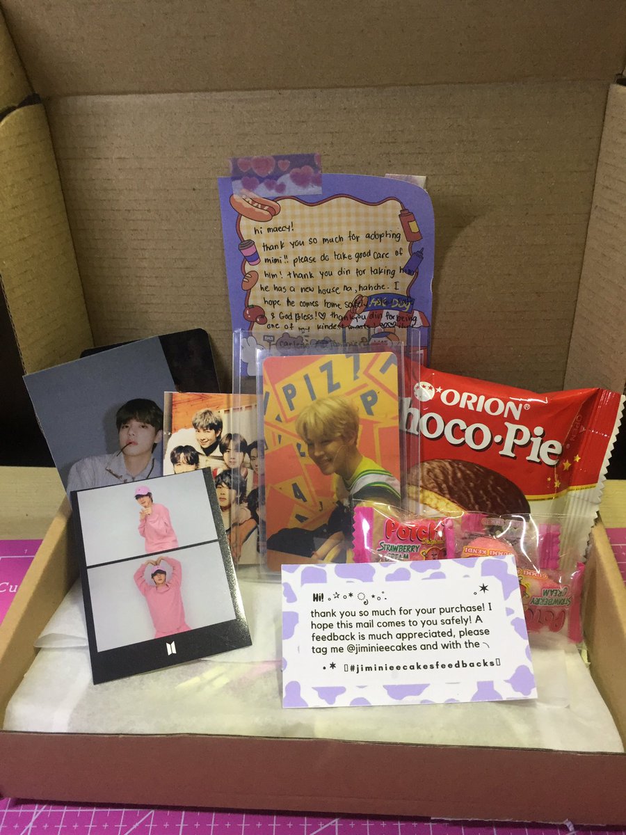 thv_bangtanO7's tweet photo. ~#maecymails
hi @jiminieecakes mimi is here na thank you for letting me adopt him.and thank you for packing it well. Borahae💜
#jiminieecakesfeedbacks https://t.co/QGEnx8BW32