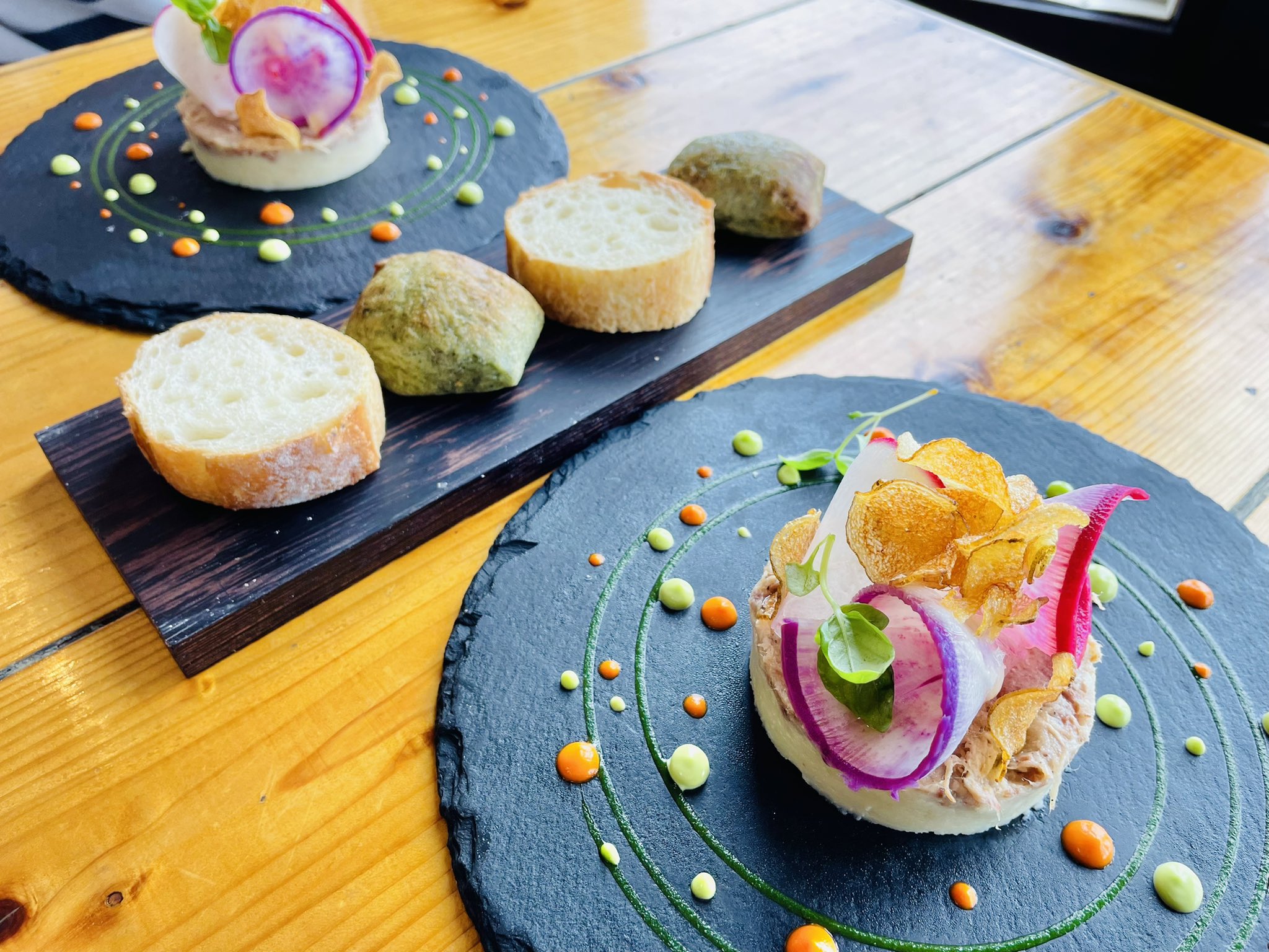 書道家 龍玄 22年5月27日 Restaurantwao ご依頼いただいていた大作が書き上がったので 初めてのwaoさんでご褒美ランチ 津久井浜 三浦海岸 横須賀市 三浦市 三浦半島 ランチ レストランwao オーシャンビュー 前菜 キタアカリ スープ