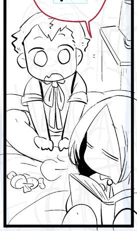 小さい頃の話も描いてるよと言う進捗です 