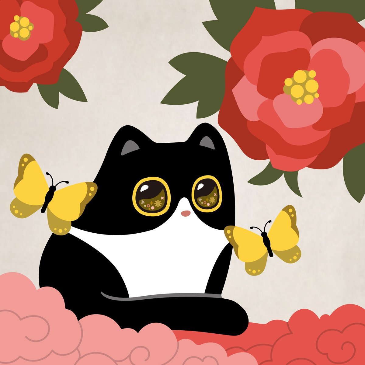 샤냥이들에게 새 친구가 생겼어요!🥳

6월 모란과 노랑나비들 &amp; 턱시도샤의 친구
샤캣방 부대장 모모요님 <a href="/heanae17/">012486.bnb🛸🐐</a> 
❣샤캣의 친구가 되어주셔서 감샤합니다❣

내일은 활동적인 야구샤들이 옵니샤!
Baseball Shiny cat Coming soon✨
#knftsz #NFTs #NFTCommmunity #NFTartist