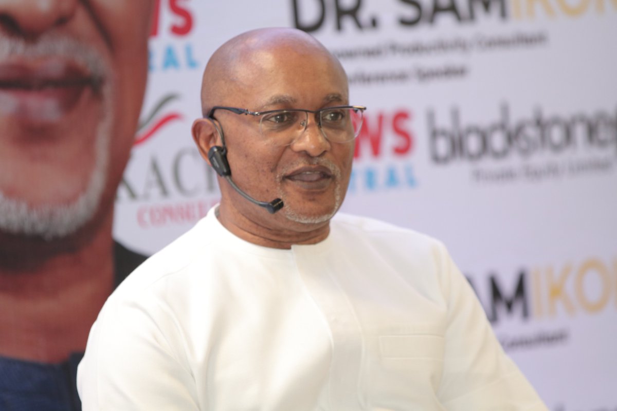 NewsCentralTV's tweet image. Dr Sam Ikoku... Africa&apos;s Leading Productivity Consultant and The Most sought-after Seminar Speaker on Applied Leadership, Corporate Culture, Strategy Implementation, Flawless Execution, Digital Disruption, and Behaviour Engineering

Now on... #pmlhacks #pmlhacks2022