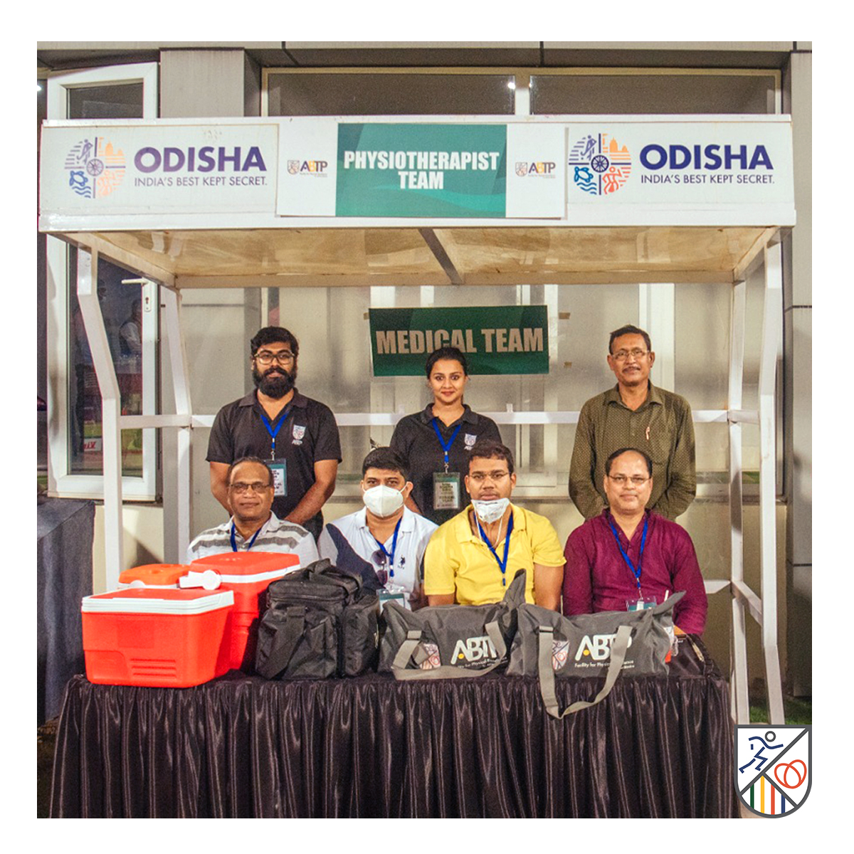 abtpindia's tweet photo. It was an absolute honour for team ABTP to be part of the Medical Team during the Indian Grand Prix 4, held in Kalinga Stadium, Odisha. We're extremely grateful for this huge opportunity to help elite Indian athletes stay pain free &amp; compete at optimal level 🙏 @sports_odisha https://t.co/PksYMaX74t