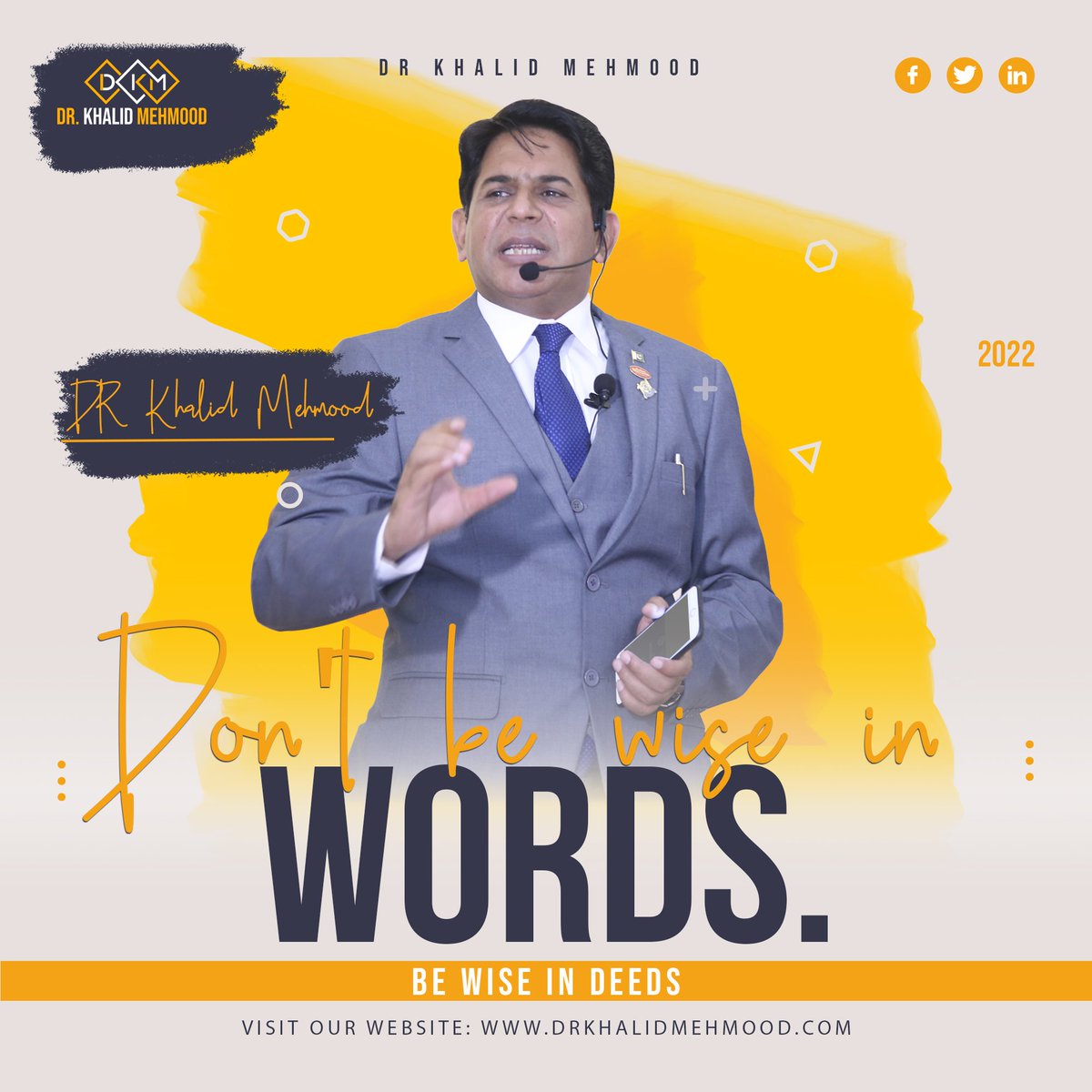 Drkhalidm_'s tweet photo. Don't be wise in WORDS, wise in DEEDS

#drkhalidmehmood #motivationalquotes https://t.co/BgI9J8Eprx