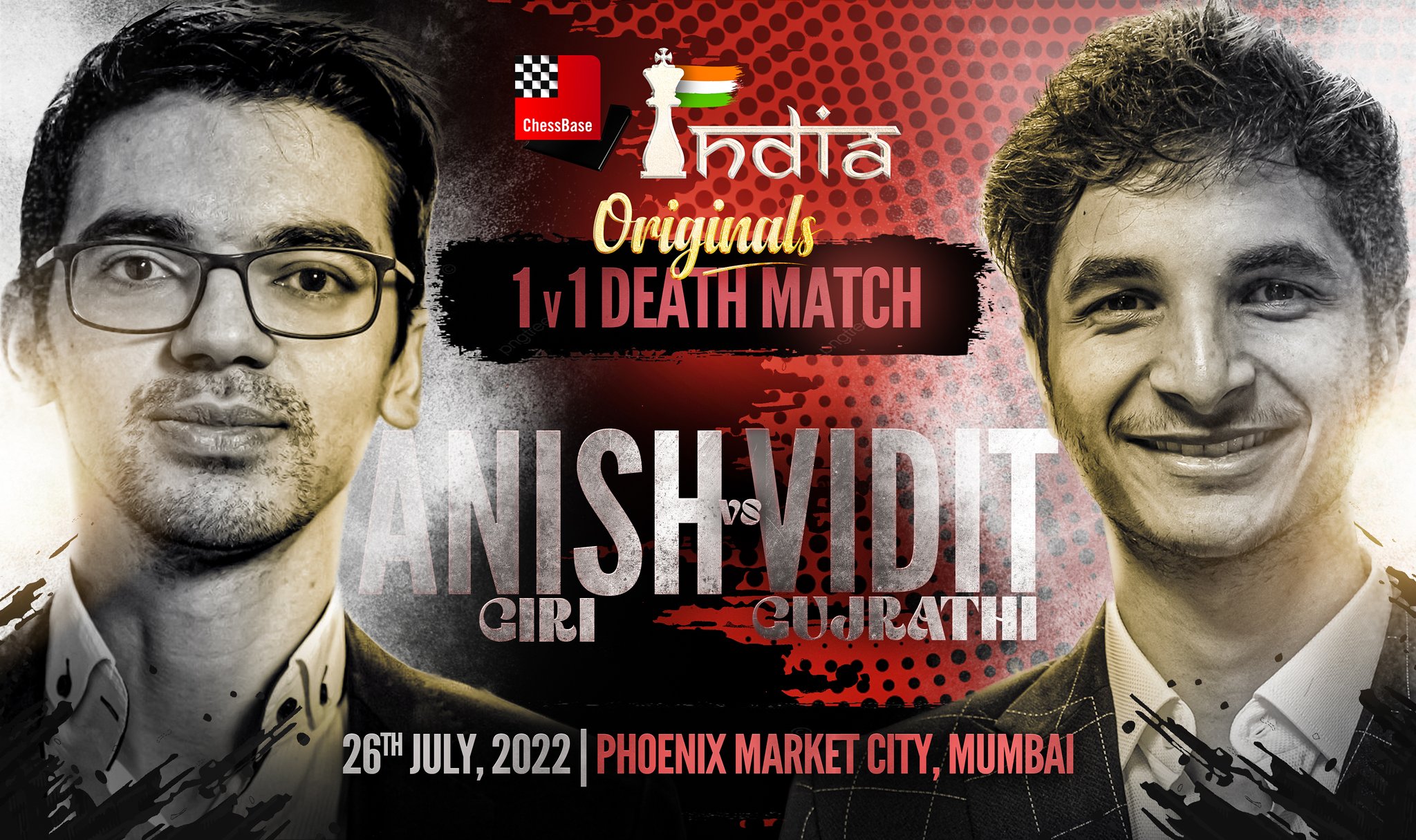 ChessBase India on X: We are proud to announce the 1st edition of  ChessBase India Originals Death Match - an over the board match between two  top GMs in the world 