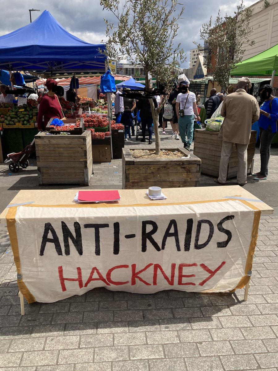 AntiRaidHackney's tweet photo. We’re at Ridley Road market until 2pm today! https://t.co/RgCRheN6uh