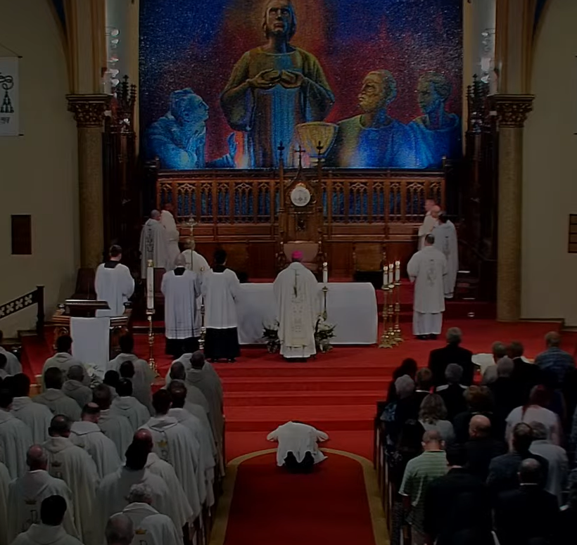 DiocesePtbo's tweet photo. Most Reverend @BishopMiehm ordained Fr. Peter Lukow @cathedralstpet last night to serve in the @DiocesePtbo.  Congratulations, Fr. Peter! https://t.co/MJLpLpegFp