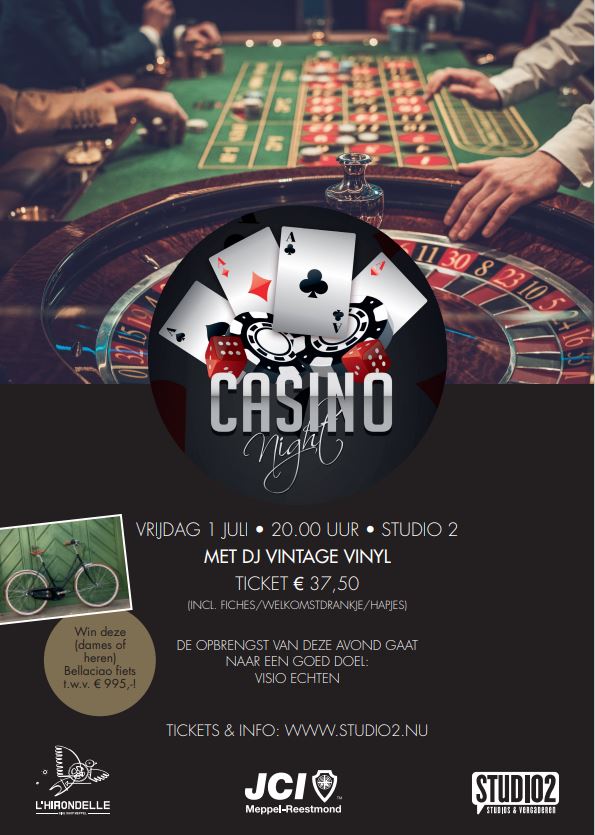 Kom je ook op 1 juli in Meppel naar onze <a href="/JCI_Meppel/">JCI Meppel-Reestmond</a> #casinoavond? Opbrengst voor <a href="/Visio_WD_Midden/">Koninklijke Visio Wonen & Dagbesteding Midden</a>. PL RT