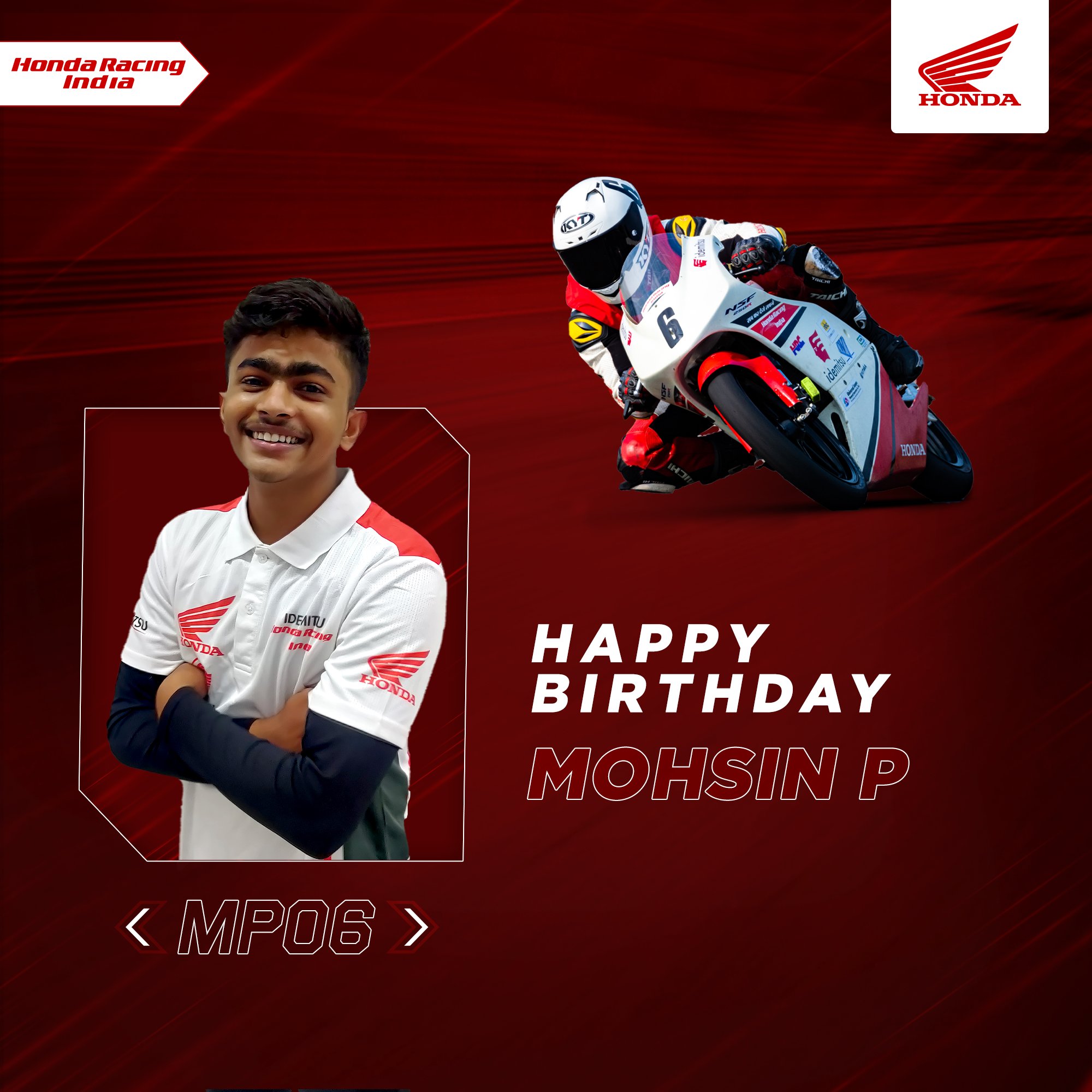 Honda Racing India on Twitter "We wish Moshin a very happy birthday