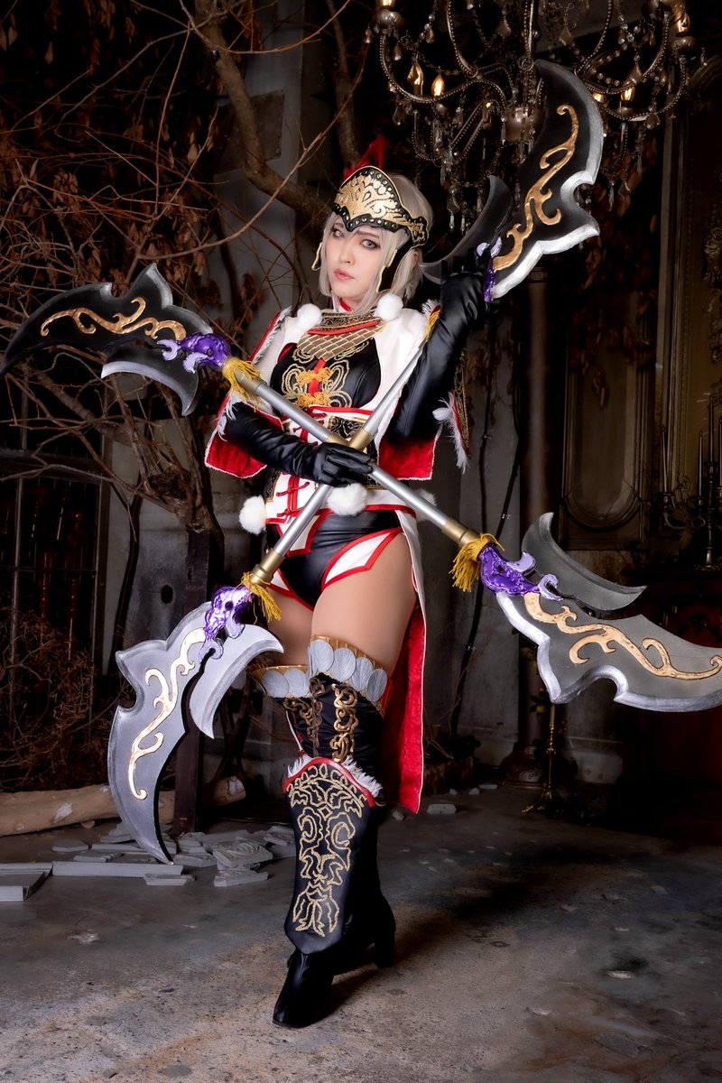 ✨販売業者✨ 真・三國無双7 王元姫 コスプレ衣装 ウィッグ 武器 フル