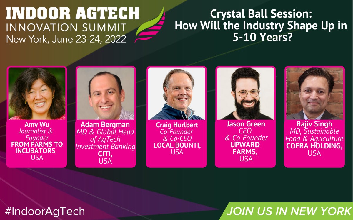 Honored to moderate the closing panel at this year’s <a href="/IndoorAgTech/">Indoor AgTech Innovation Summit</a>! Please check out the agenda and join us to network and connect.
