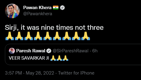 baxiabhishek's tweet photo. .@Pawankhera ji taking on the powerplay duties since there's no IPL match today. https://t.co/m9xOzayiu2