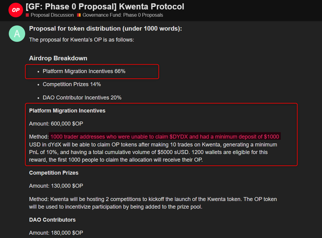 wc_space's tweet image. Alpha for dYdX users! Missed the dYdX airdrop? 

Probably the best time to try @kwenta_io to get huge $OP incentives. 🔴_🔴

🌊 Deep liquidity by @synthetix_io , Low slippage
⛽ Cheap txn. with high composability on @optimismPBC
🌈Wide range of options including Gold &amp;amp; Silver