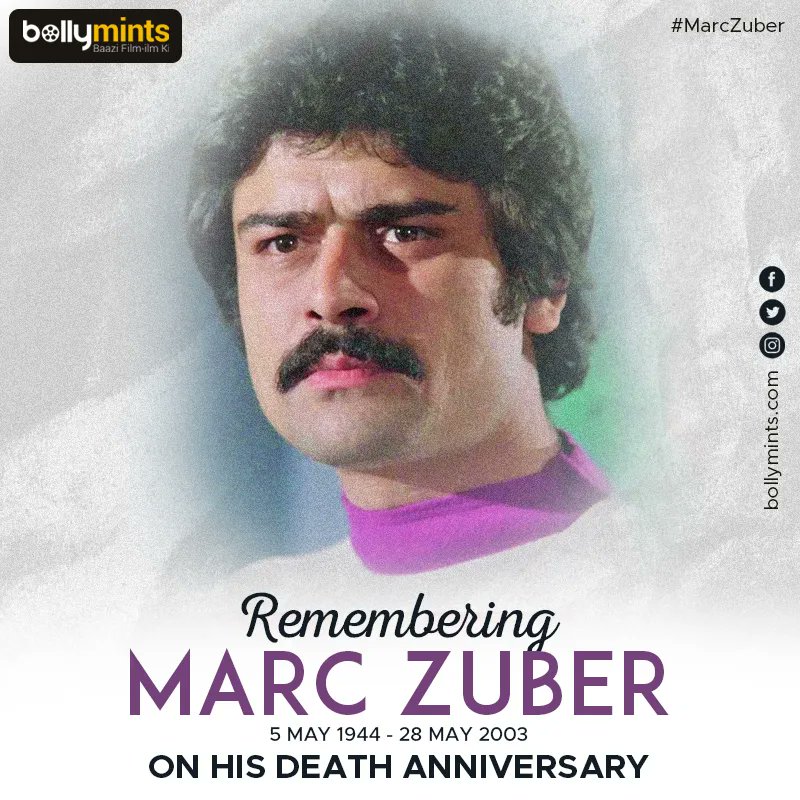BollyMints's tweet photo. Remembering #MarcZuber on his Death Anniversary ! https://t.co/Rkfp6navnw