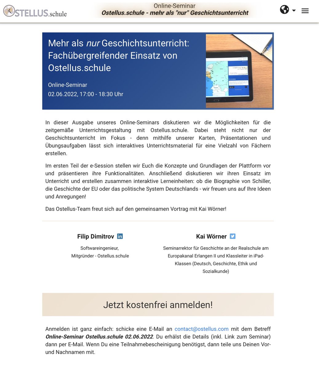 Woe_Real's tweet photo. Am 02.06. ab 17h zeigen wir euch, was sich mit @ostellus_de realisieren lässt - nämlich mehr als „nur“ #Geschichtsunterricht! Mit Live-Demonstration anhand eurer Themen! Jetzt anmelden 👉🏻 https://t.co/58PTKtvvJ8 #BayernEdu #Twlz #fl_seminar Weiteres auch via DM https://t.co/SQid8cLrJs