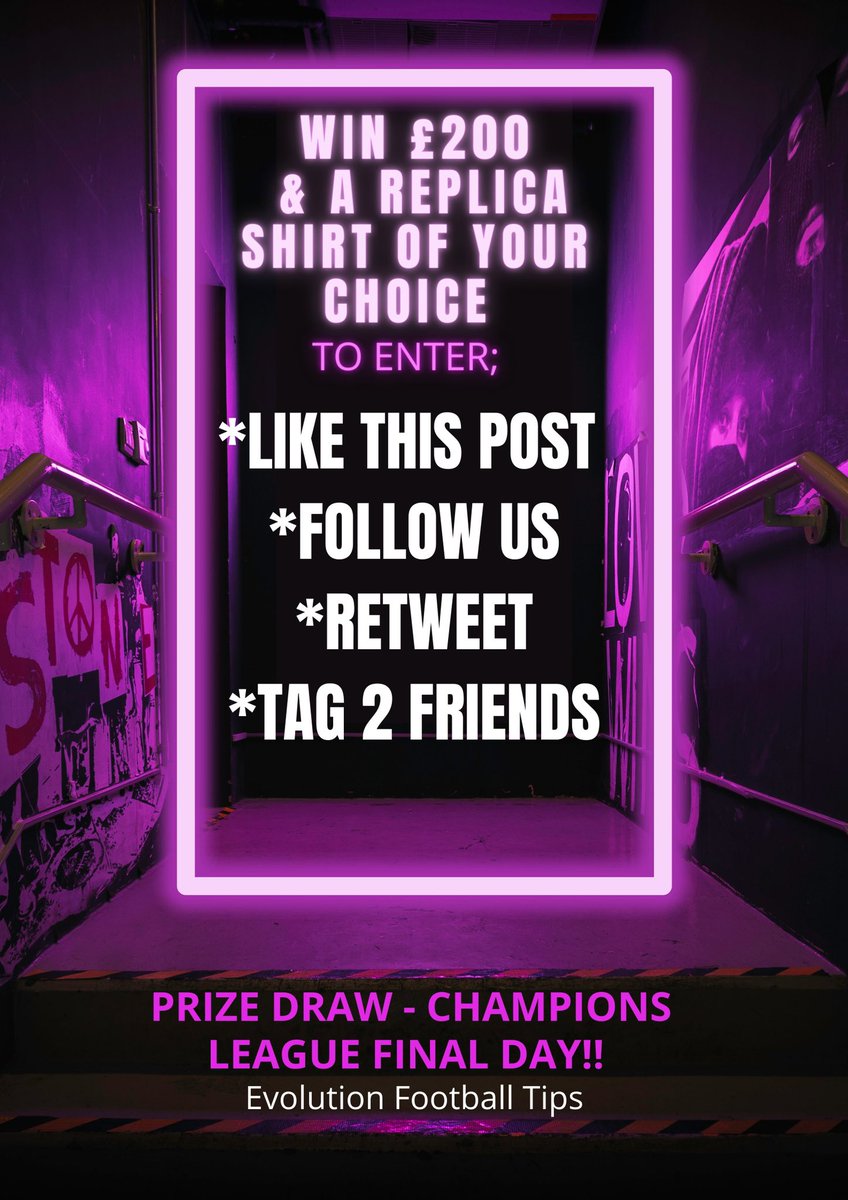 TipsEvolution's tweet image. 💥#Competition Time💥

The wait is nearly over, the draw is made tonight!

Last chance to enter to win £200 and a replica shirt of your choice

See below to enter

#GiveawayAlert #ContestAlert #win #UCL #Liverpool #Bitcoin #RealMadrid #GIVEAWAY #football #bettingtips #picks