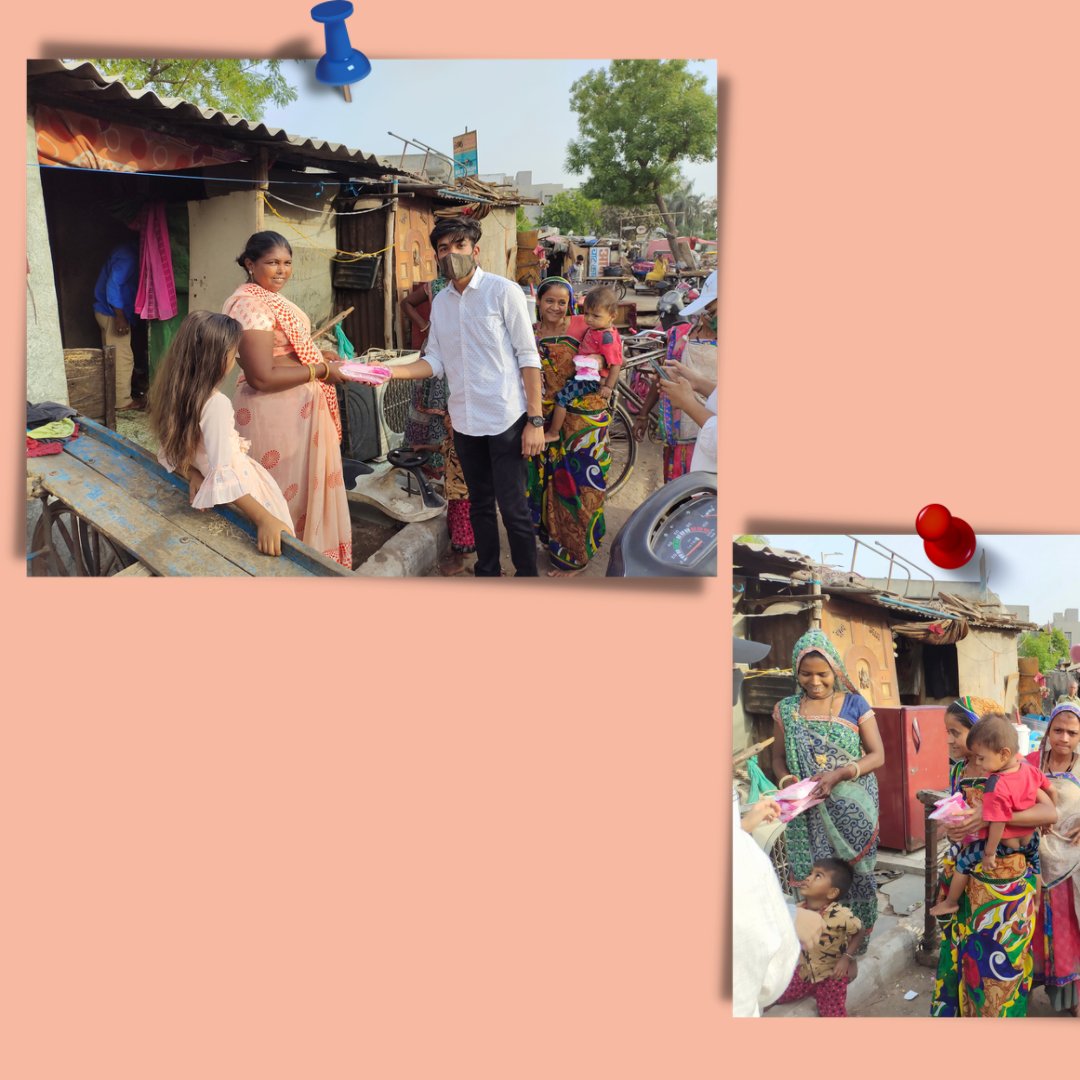dayatva's tweet photo. Team Dayatva along with NGO Little4Change went on expedition to distribute raise awareness for menstrual hygiene products in slum areas of Maninagar East. Total of 127 napkins were distributed and over 65 Women’s were beneficiary of the cause. https://t.co/qLYzSdXbPl