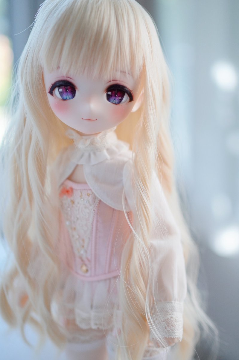 awonori8823's tweet photo. #PUYOODOLL さまのMISAKOちゃんをお迎えしました！メイクはれにゃ様にしていただきました❤ふわふわとした綿毛のような睫毛と上品なピンク系のメイクが優しげなMISAKOちゃんヘッドの造形にぴったりで、月の女神様のようです🌙✨��回もキラキラたっぷりに仕上げていただきました✨✨✨ #れにゃっ子 https://t.co/1sNpQqXZSW