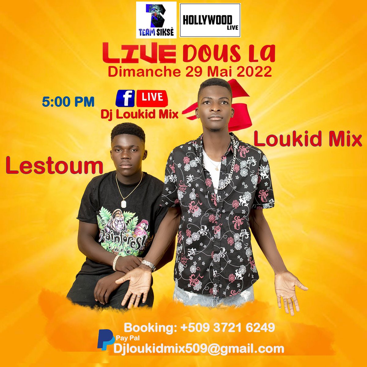 HollywoodLive0's tweet photo. Dimanche 29 Mai 2022 
Live Dous La✅
@loukid_mix 
👉🏾https://t.co/UgLOgs1lix

#livedousla #hollywoodlivenightclubhaïti♣️ https://t.co/3xGOOhjTVJ