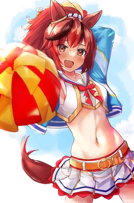 #このタグを見た人はラフ画とその完成絵を見せる
#ウマ娘
なんか紆余曲折を経て別のイラストになったやつ
←ラフ      完成→ 