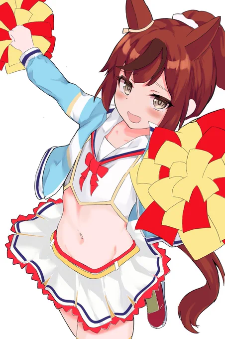 #このタグを見た人はラフ画とその完成絵を見せる
#ウマ娘
なんか紆余曲折を経て別のイラストになったやつ
←ラフ      完成→ 