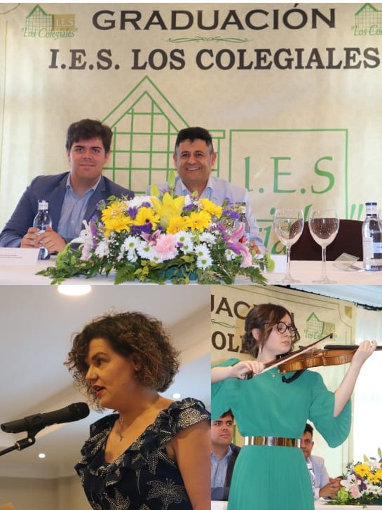 IColegiales's tweet photo. Ayer tuvo lugar el acto de graduación del IES Los Colegiales de 2º de Bachillerato y Ciclos Formativos, pudimos disfrutar con la presencia de antiguos alumnos como Antonio Serrano, representantes de las familias como Esther Zarza o la interpretación de Marta Conejo al violín. https://t.co/JybULZXdJ9